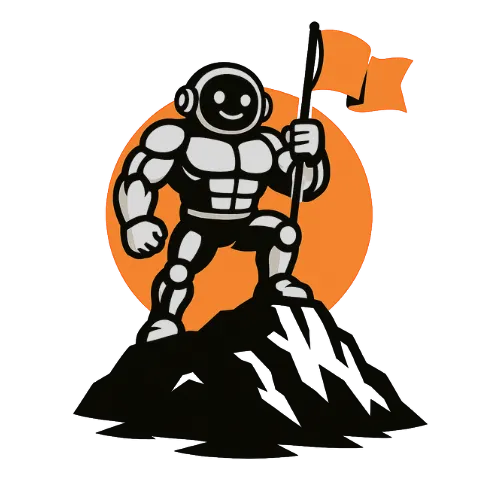 Man planting a flag image