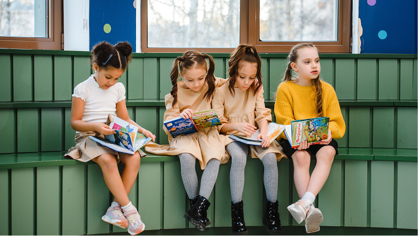 Children sitting together during a classroom activity