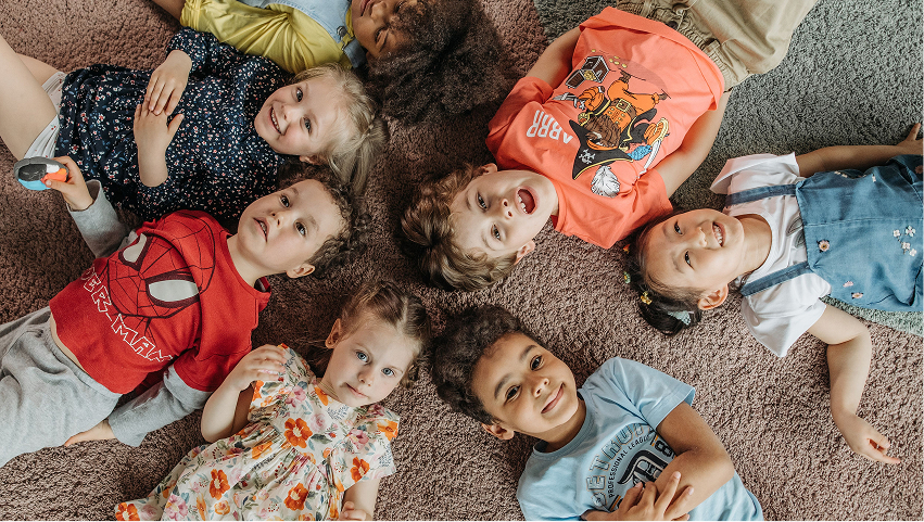 Children participating in a creative classroom activity