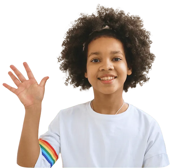 Girl Waving hand