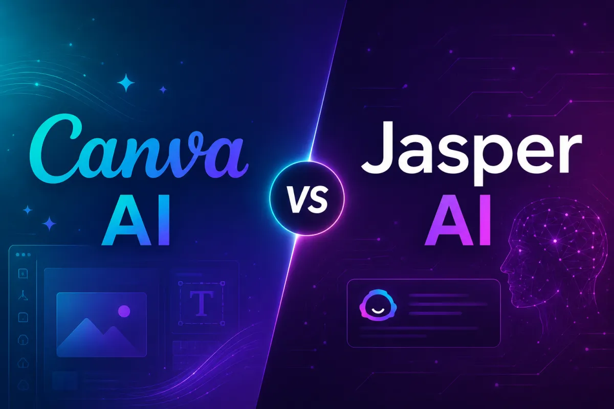 Comparison of Canva AI and Jasper AI tools for content creators and solopreneurs