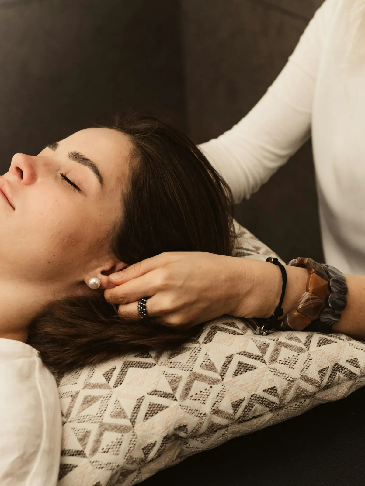 Woman receiving Reiki