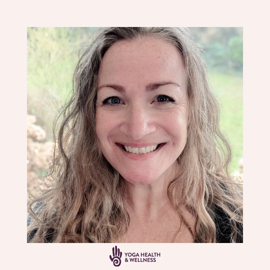 Sarah Grattan image and Yoga Health and Wellness logo