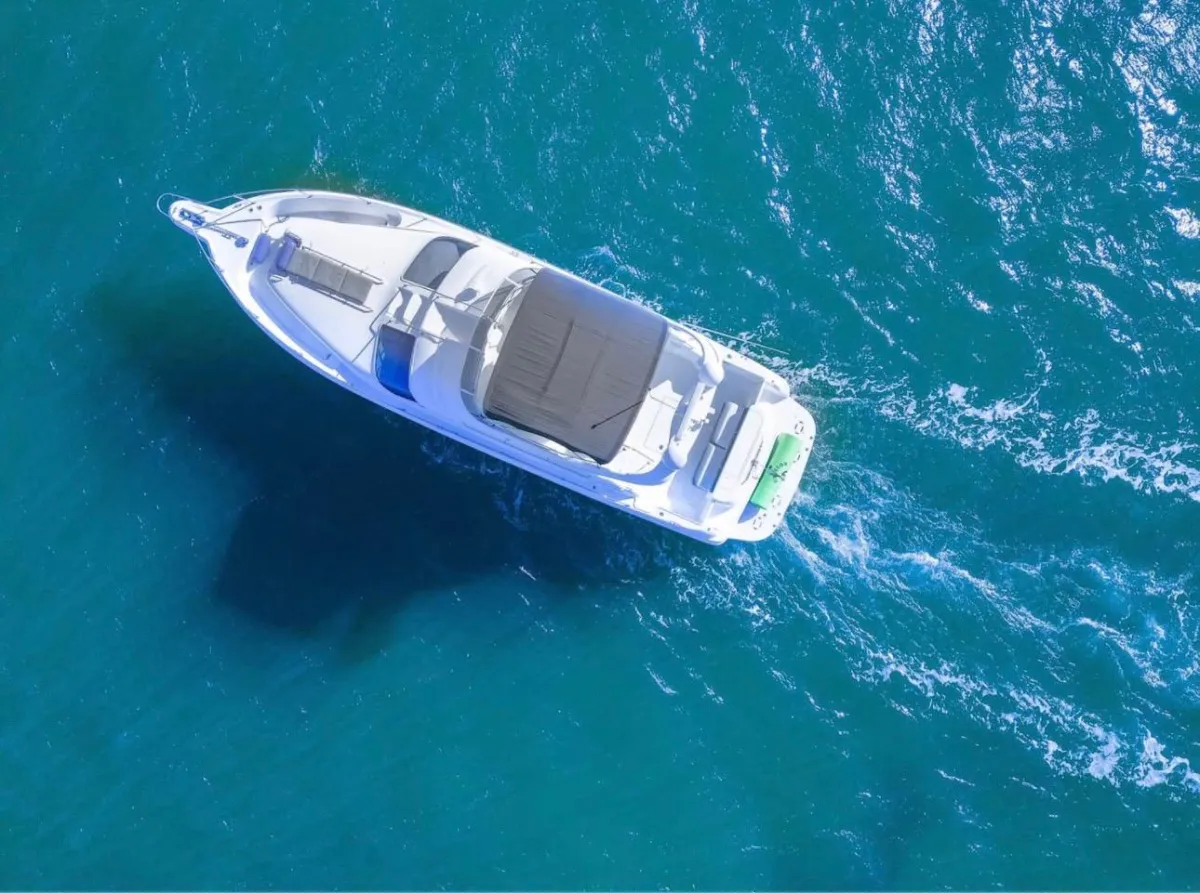 Top view of one of the yachts of the Elite Sports Yachts in West Palm Beach, FL