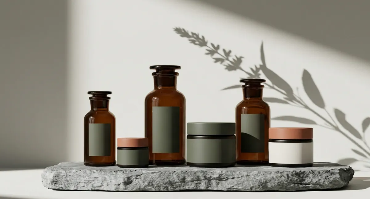 Minimalist arrangement of clean, whole food ingredients