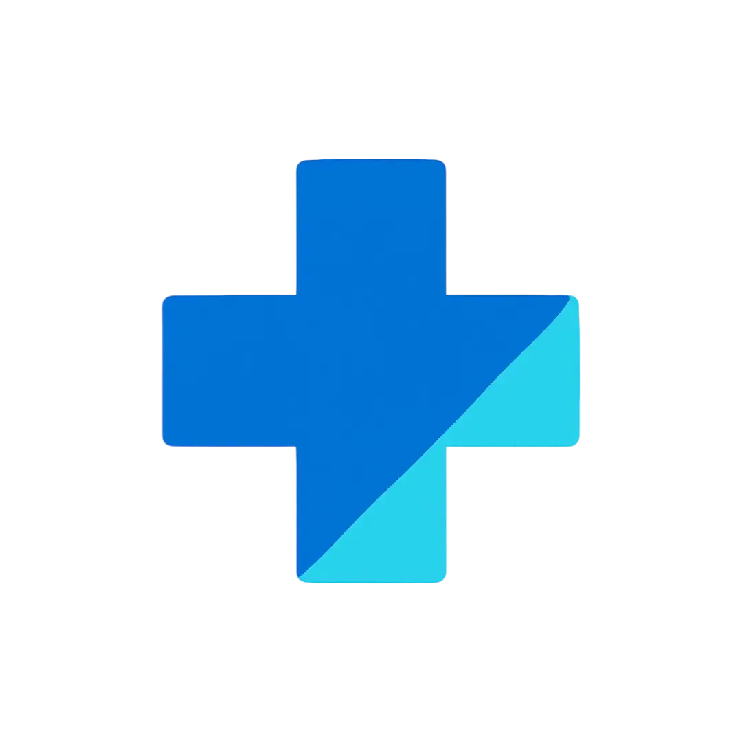Medical cross icon in Lofton Approved blue tones symbolizing healthcare practices and business growth support