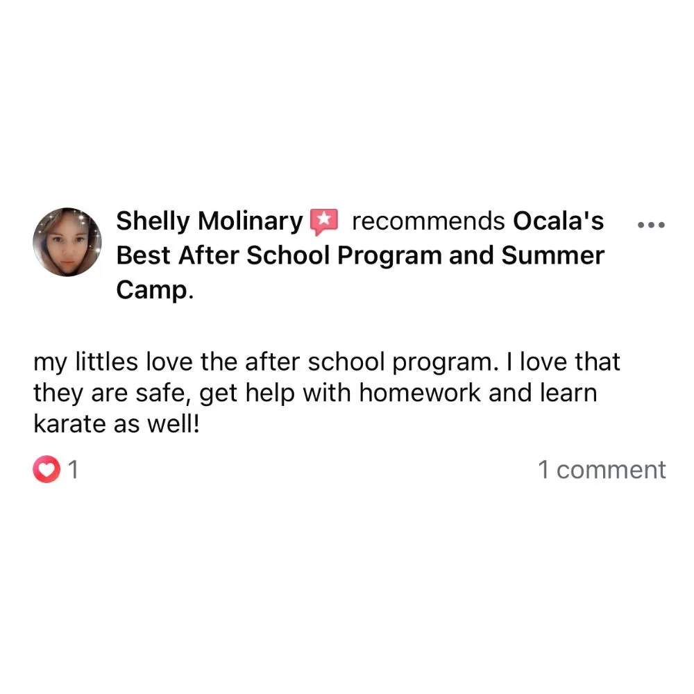 5 Star Review For Ocala's Best Afterschool and Summer Camp Central!