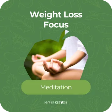 Person meditating outdoors to promote mindfulness and weight loss focus with Hyper-Ketosis.