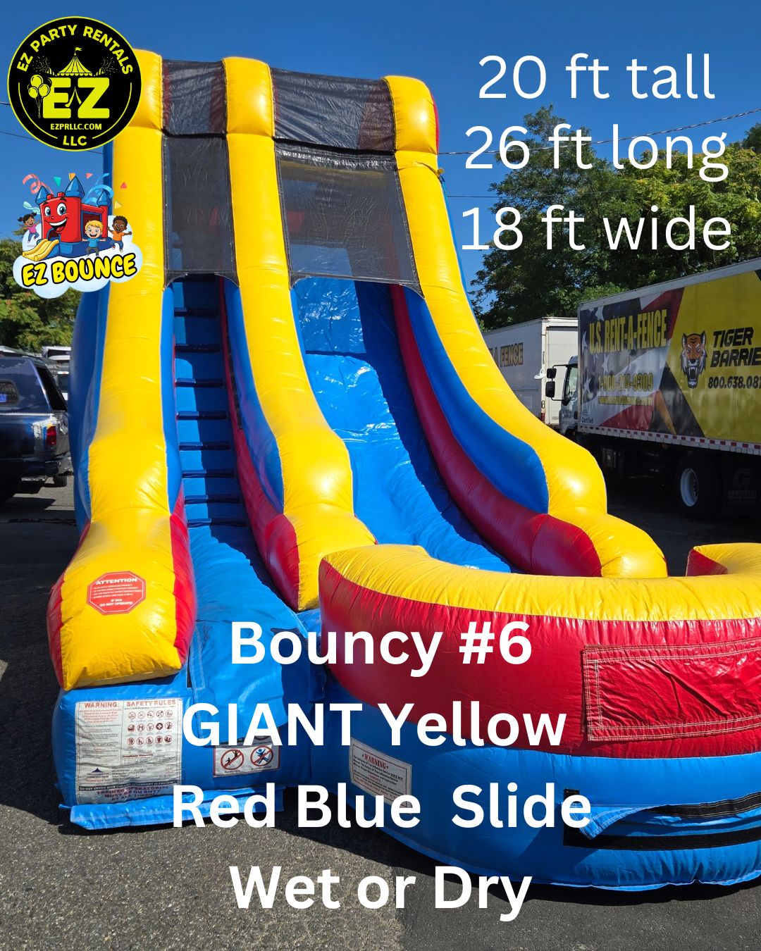 Bouncy #6 Giant Yellow Red Blue Slide Long Island