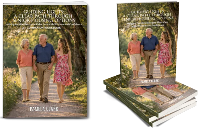 Guiding Lights book and companion workbook — a senior housing and elder care planning guide for families