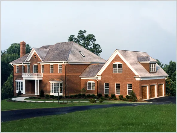 a rendering of a modern house with palm trees