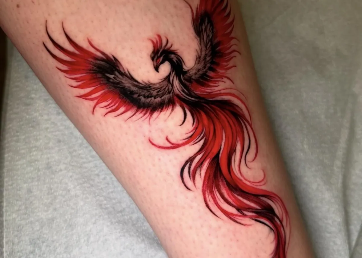 Colour neo-traditional tattoo created at Golden Koi Tattoos