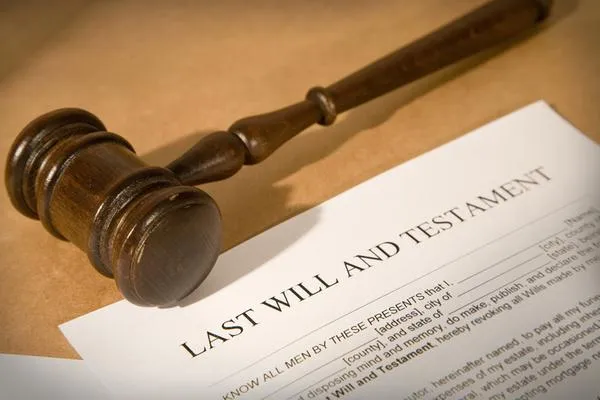 Photo of last will and testament