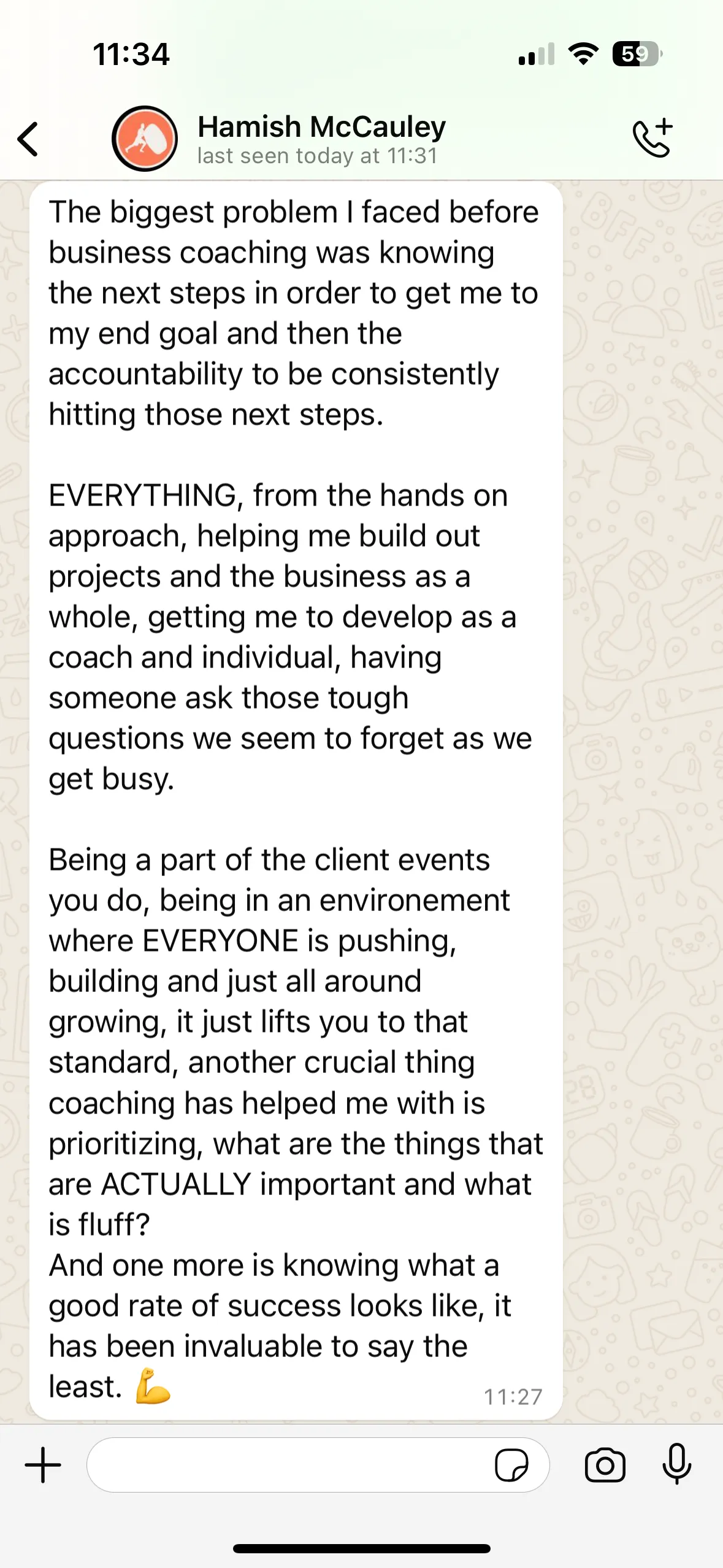 Fitness Business Coaching Testimonial