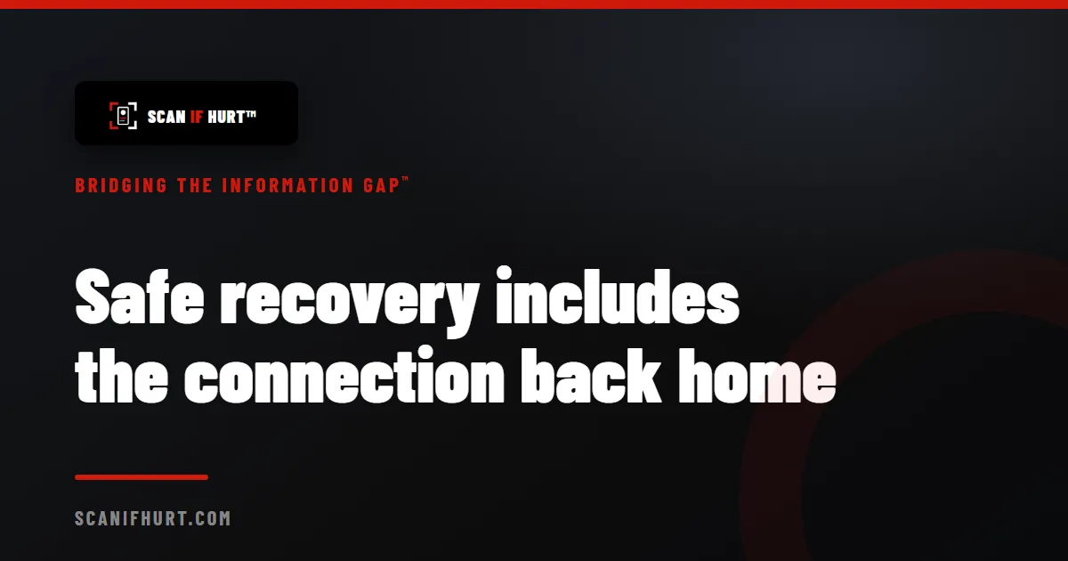 Safe recovery includes the connection back home