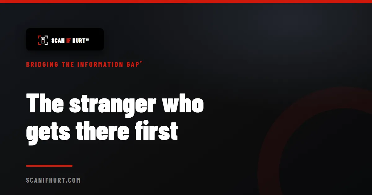 The stranger who gets there first