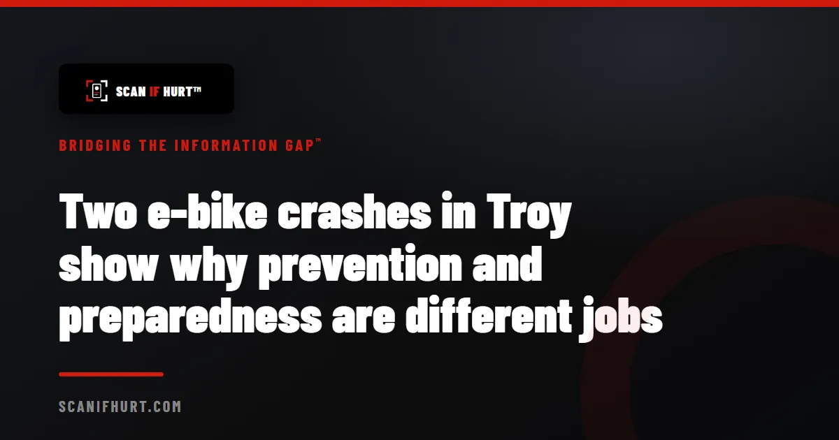 Two e-bike crashes in Troy show why prevention and preparedness are different jobs