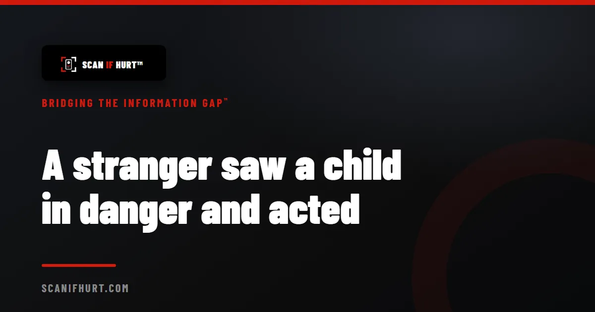 A Stranger Saw a Child in Danger and Acted