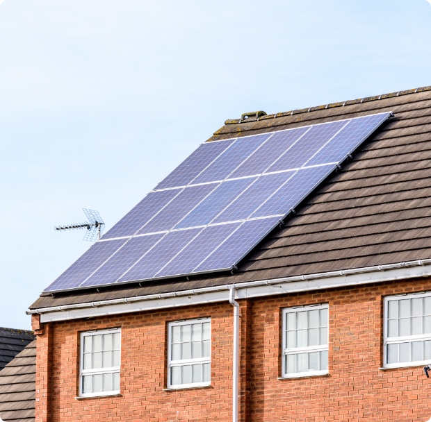 Solar installation on a home