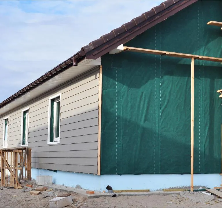 white vinyl siding