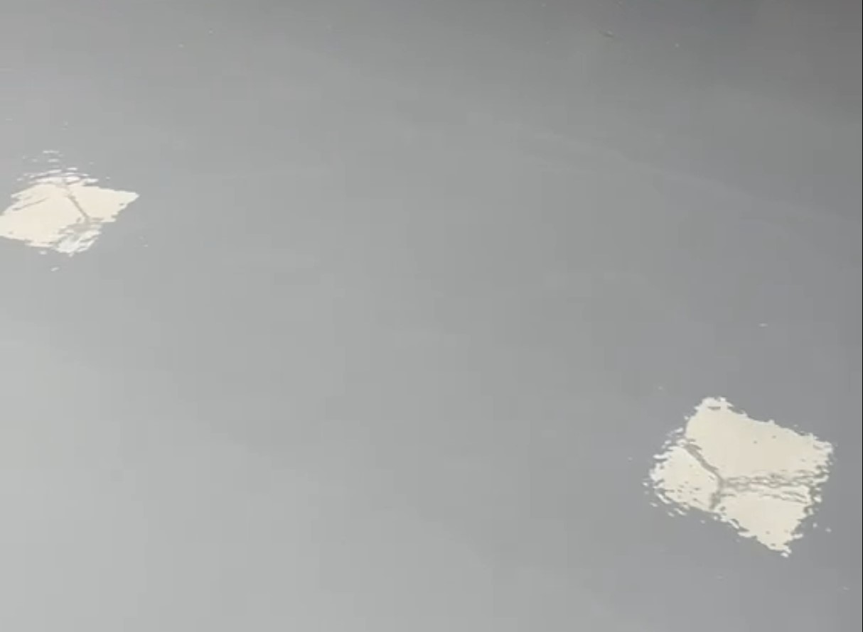 plain white epoxy floor