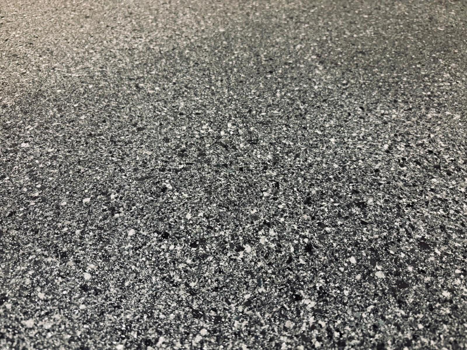 epoxy flake flooring white and black epoxy