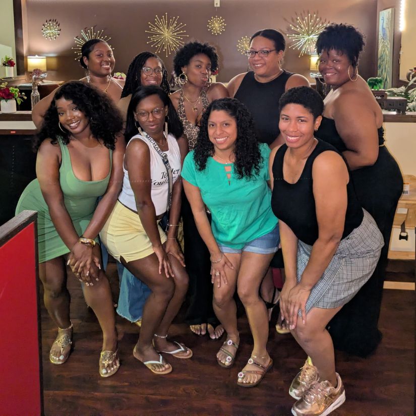 Women networking and enjoying a local Augusta event together