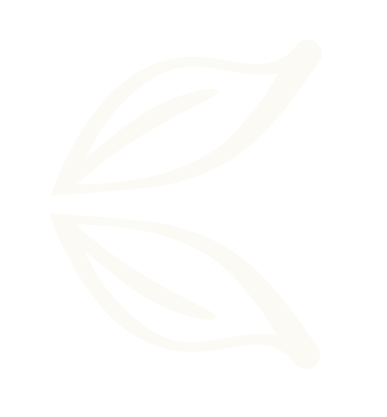 hand drawn leaves facing left