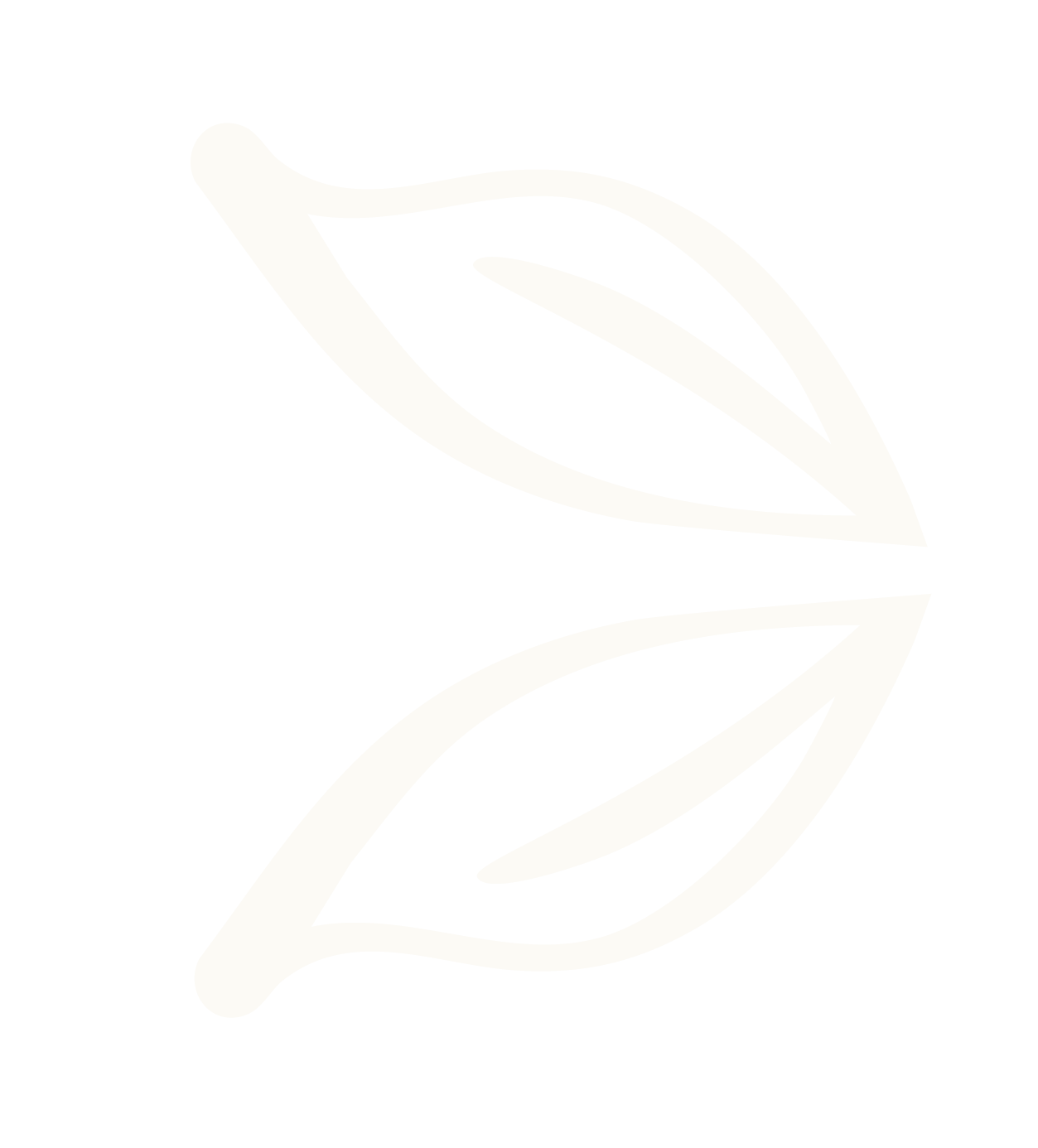 hand drawn leaves facing right