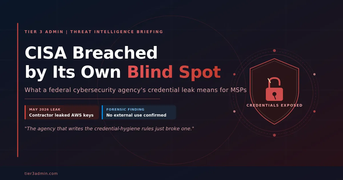 CISA Breached by its Own Blind Spot