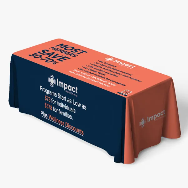 Custom printed table cover and runner