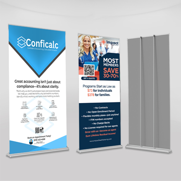 Banner stands for events and promotions