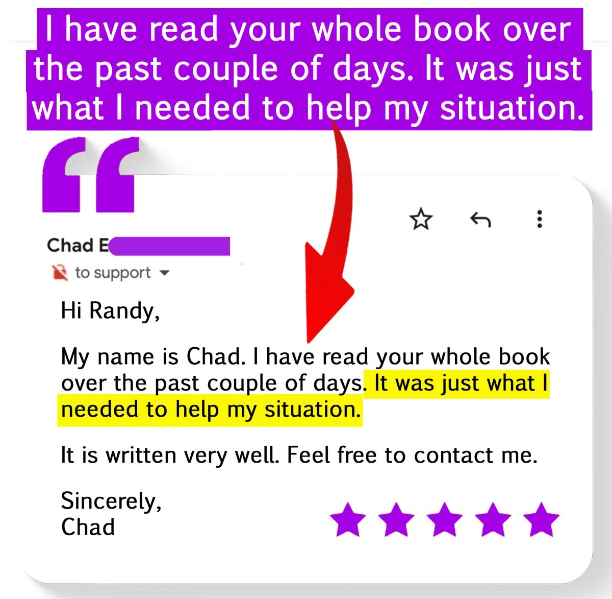 Chad — just what he needed