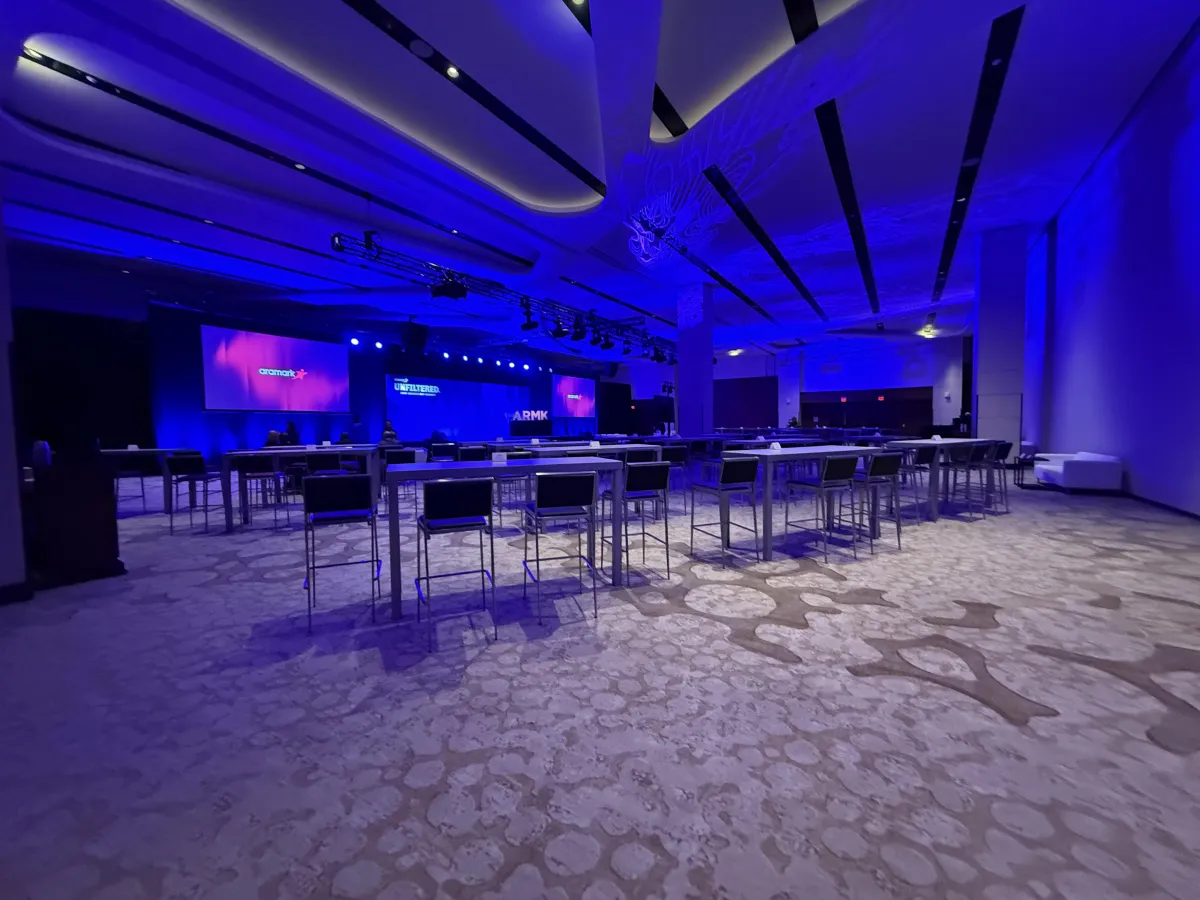 Private retreat with small group gathered around a fire