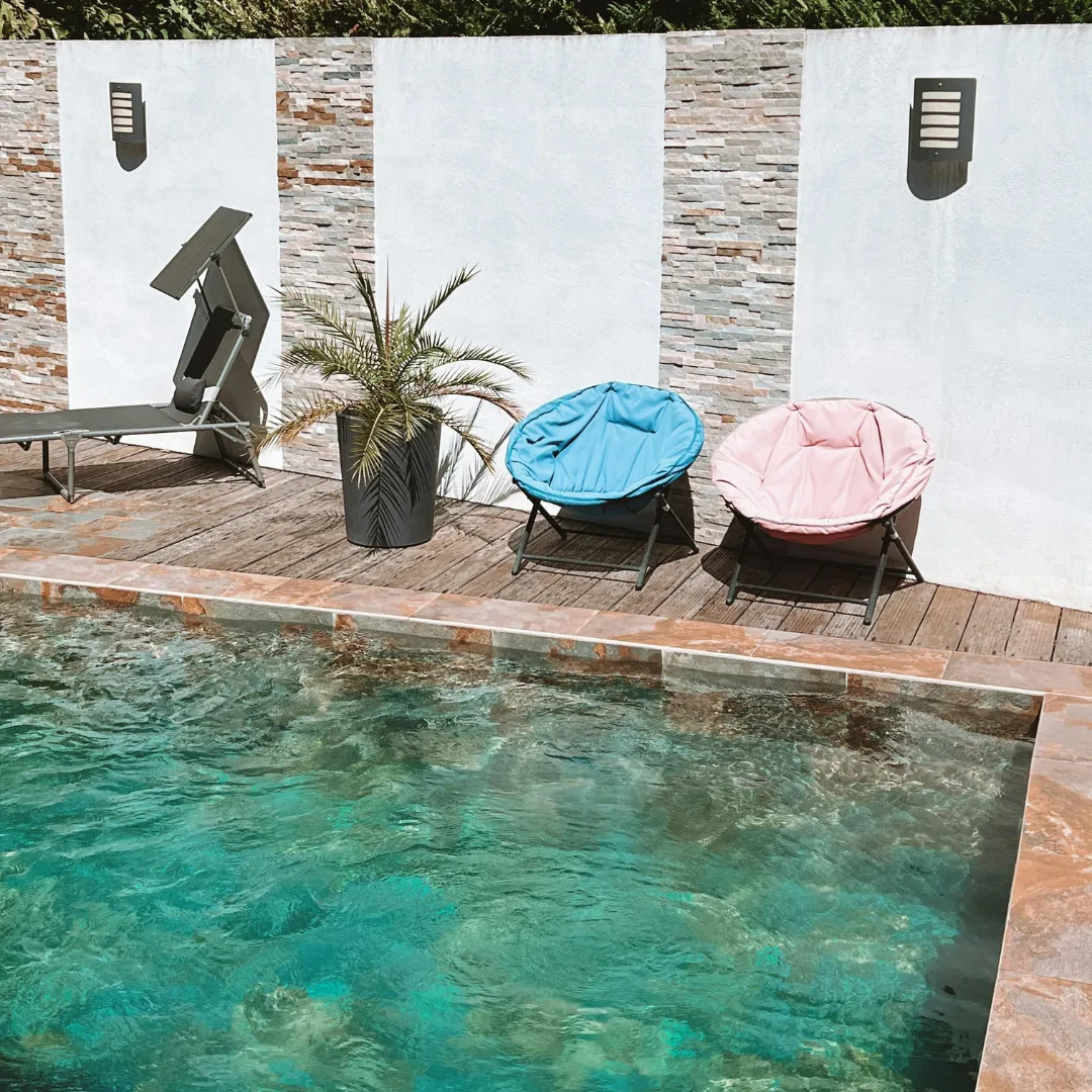 Poolside pressure washing