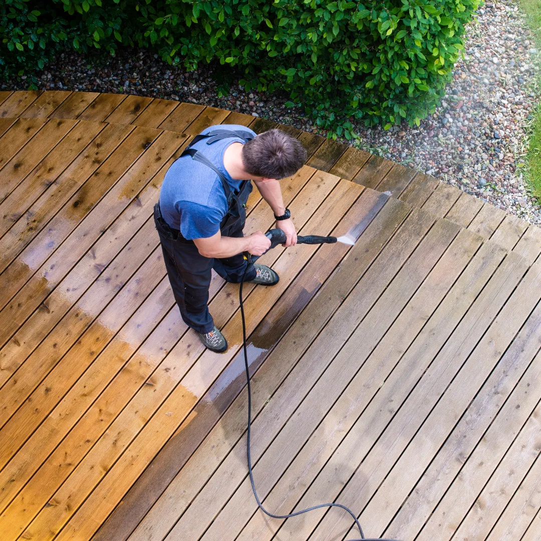 Wood deck power washing new braunfels tx
