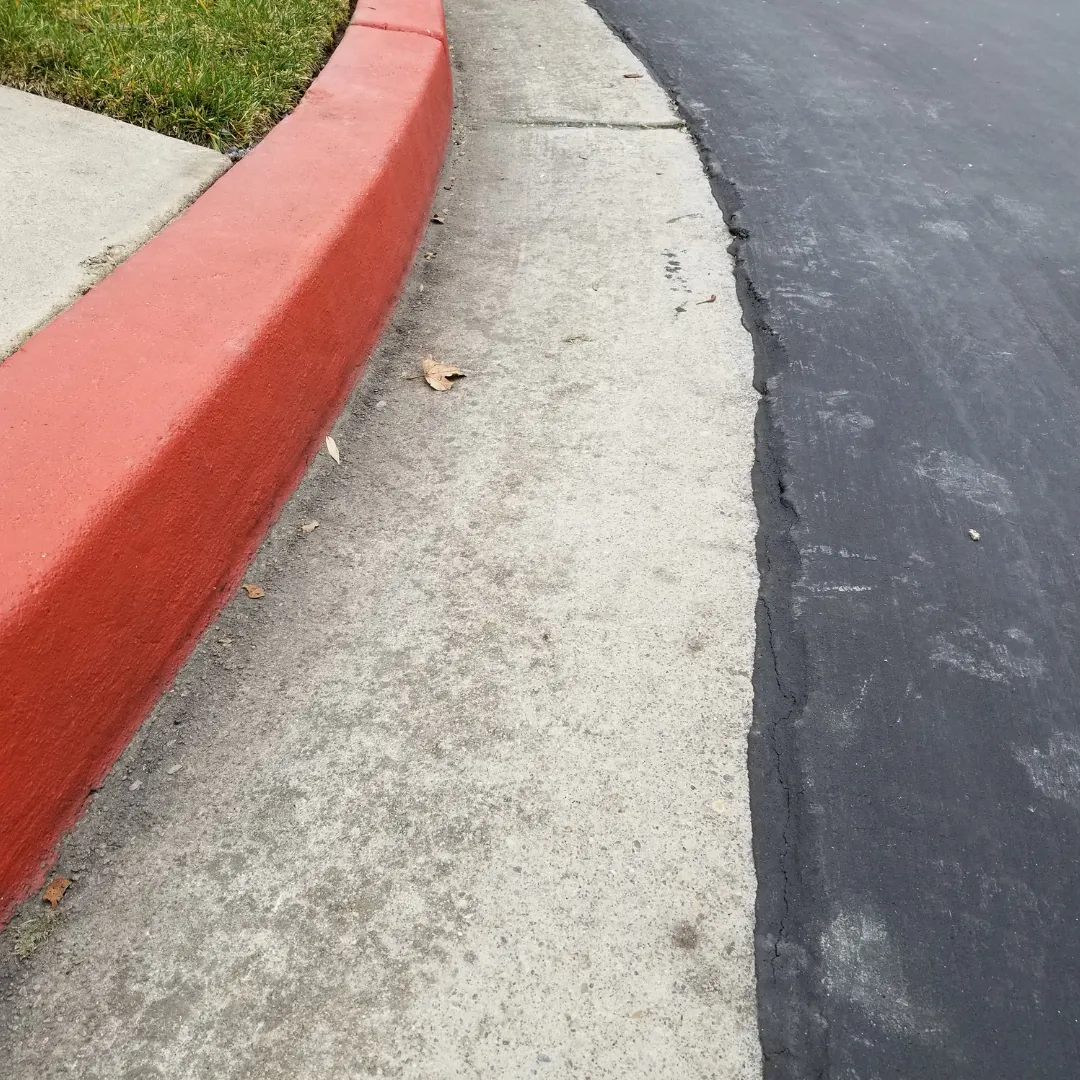 Concrete curb cleaning service