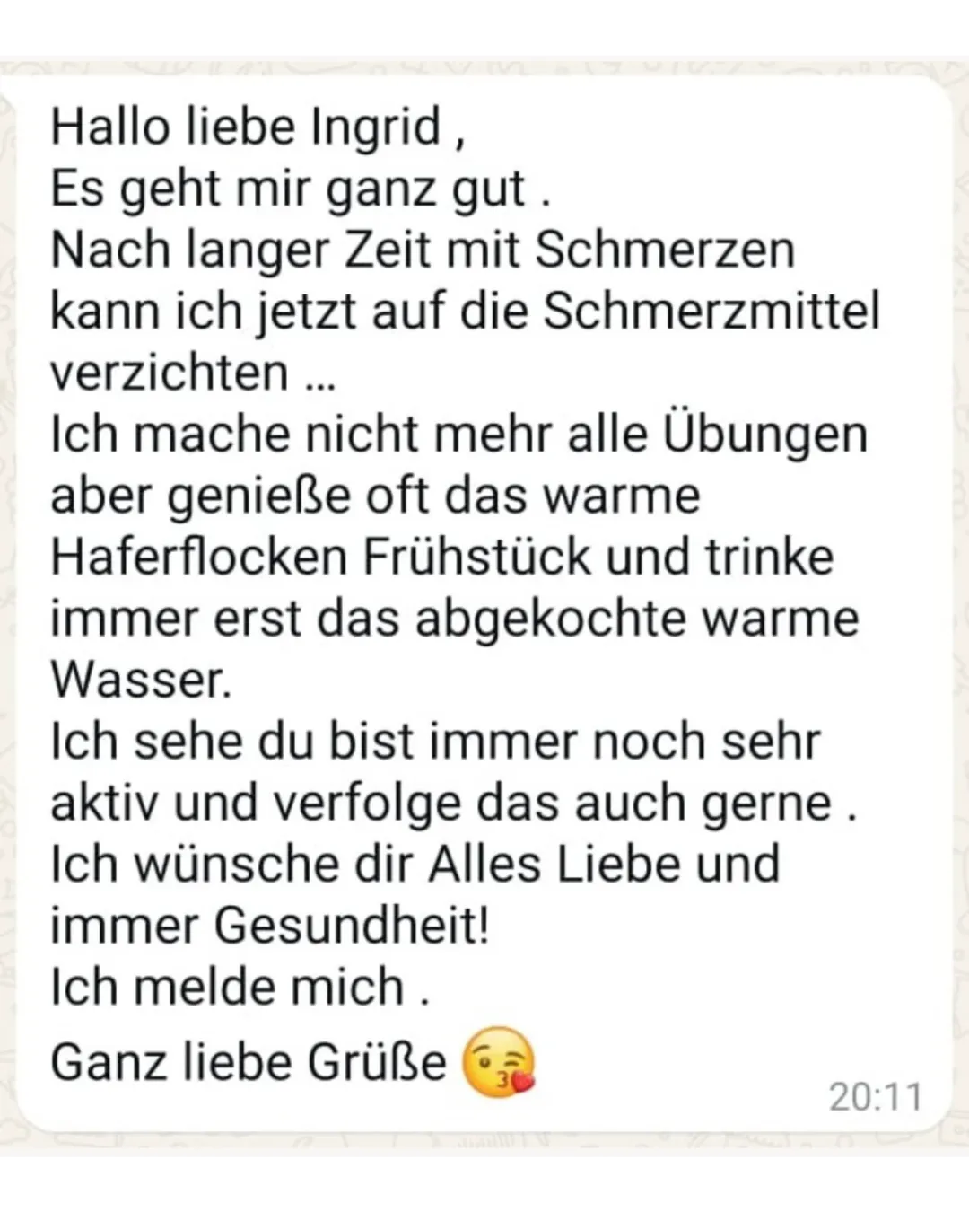 Was Menschen nach  unserer gemeinsamen Arbeit berichten