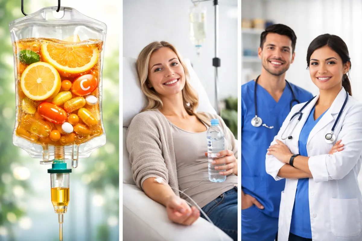 a woman walking down a hallway carrying a blue bag