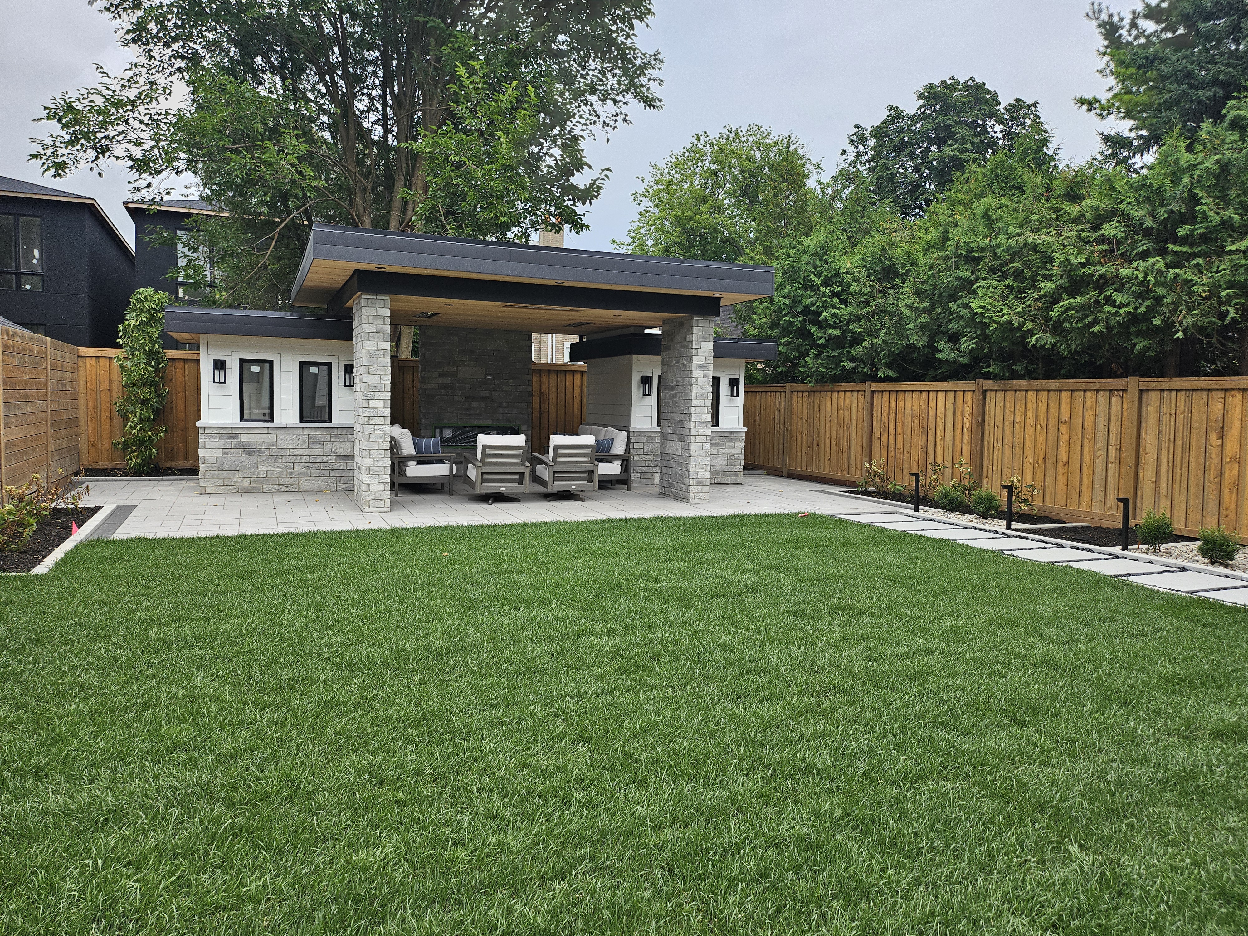 Backyard construction and landscape Wood Rock Creation