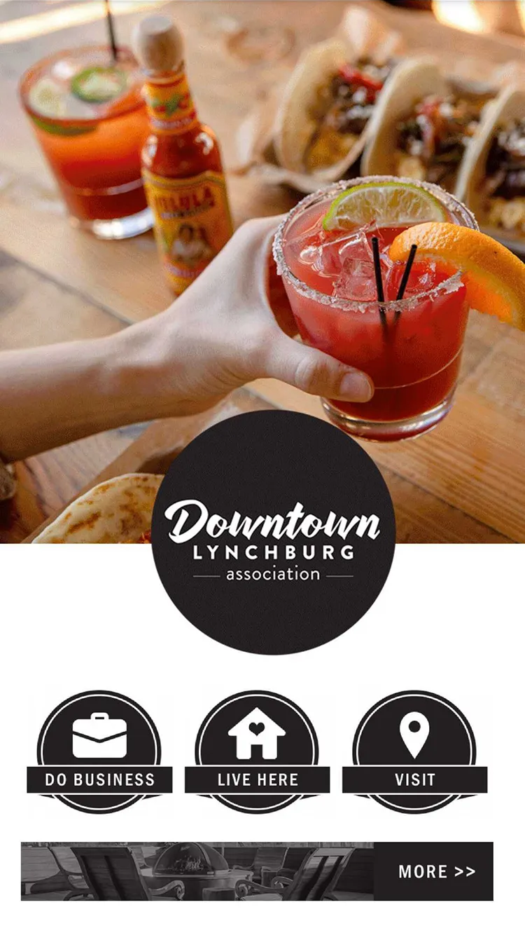 Downtown Lynchburg Assotiation App Mockup