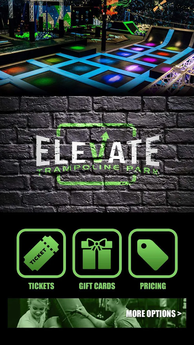 Elevate Trampoline App Mockup