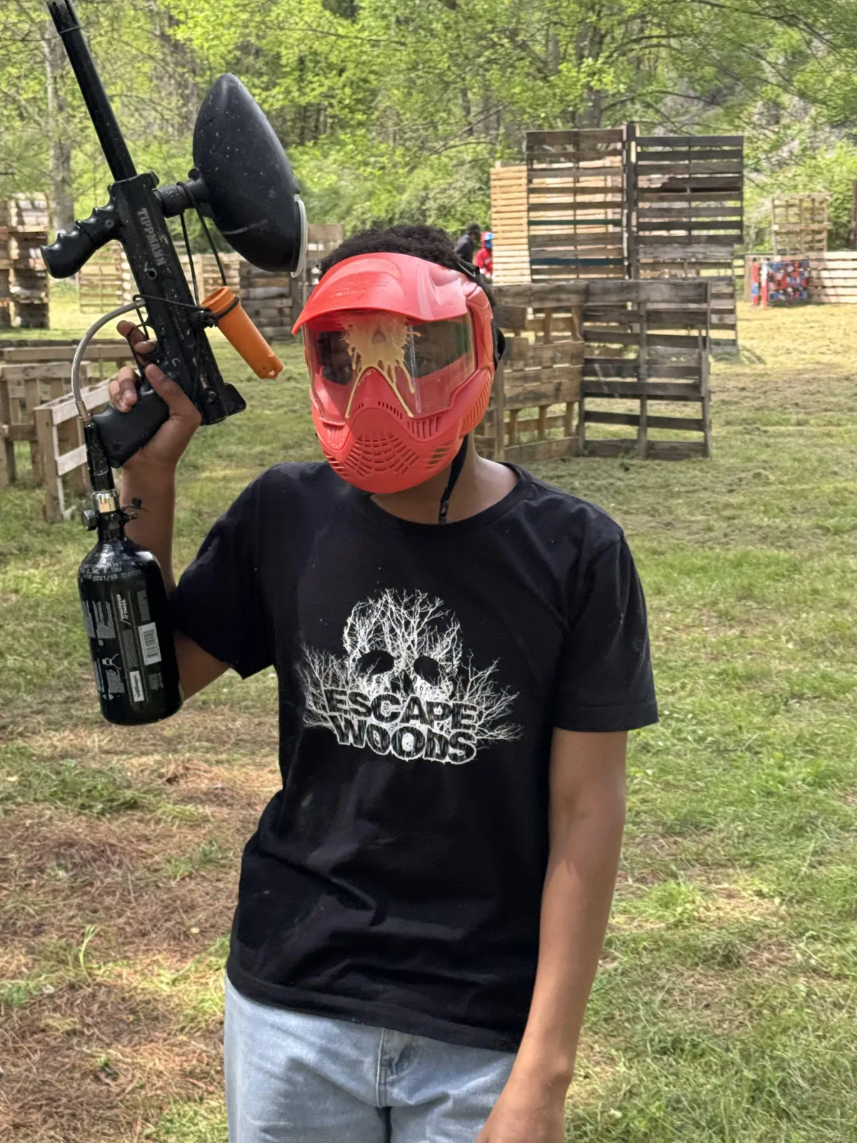Recreational paintball game at Bear Ridge Paintball in Jasper, GA—beginner‑friendly outdoor field near Atlanta.