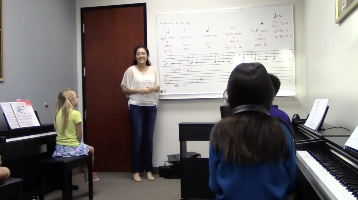 Two men working in a music studio