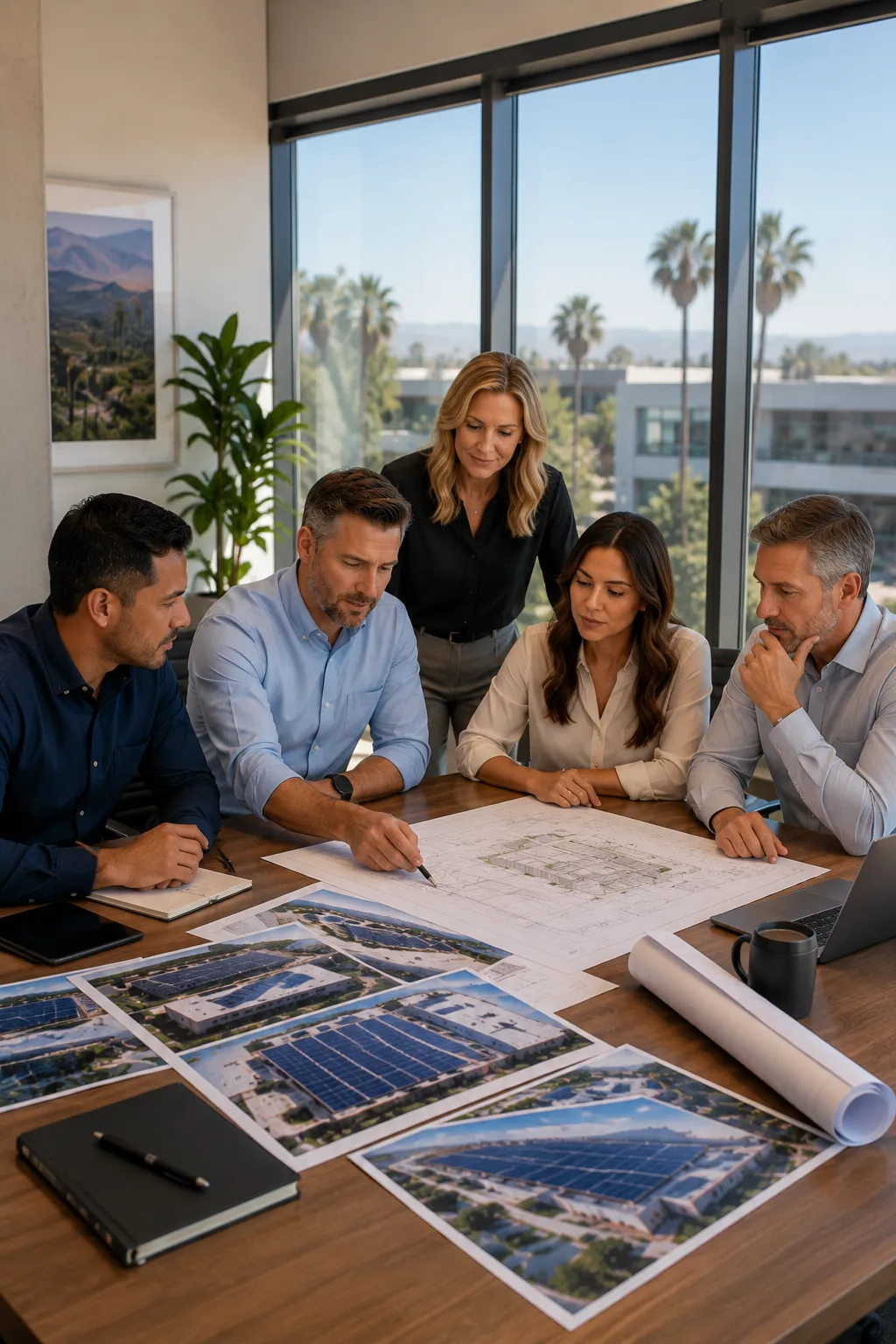 Sun Capital Energy leadership team focused on customer service and project planning