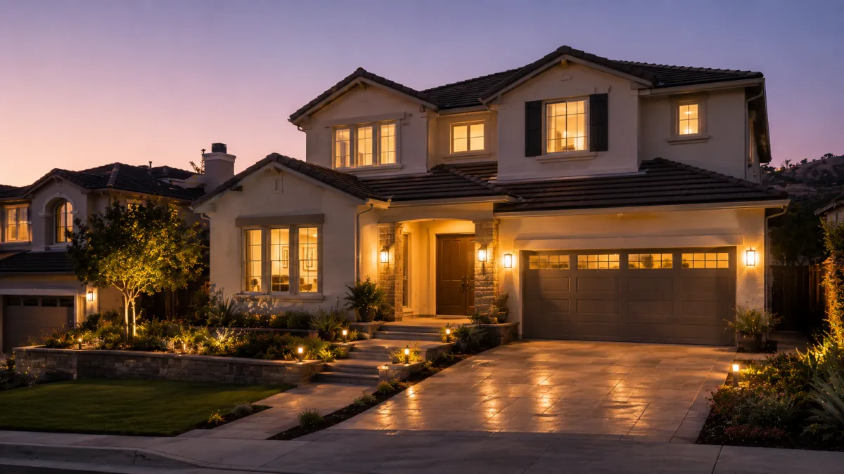 Modern Southern California home benefiting from reliable battery backup power