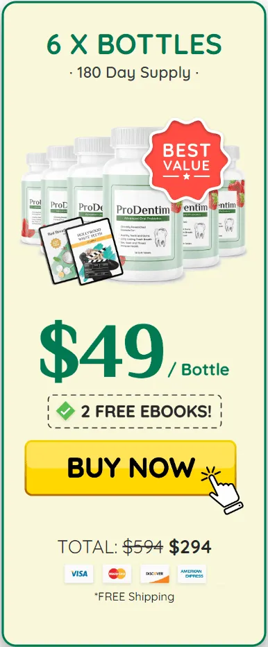 ProDentim 6 bottle $49