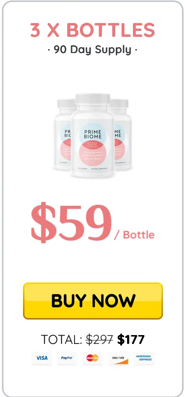 PrimeBiome 3 bottles $59