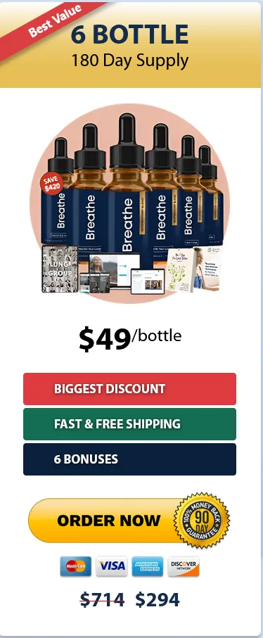 Breathe 6 bottles $49