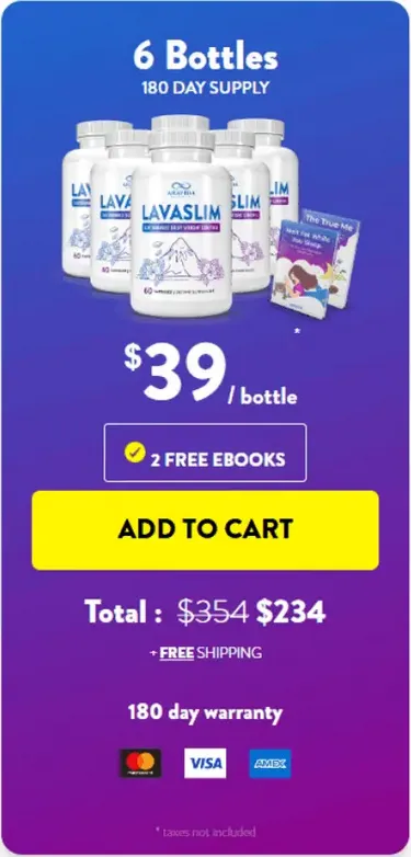 LavaSlim 6 bottles $39